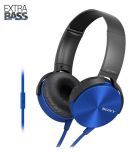 Sony MDR-XB450AP Over Ear Wired Headphone With Mic Blue