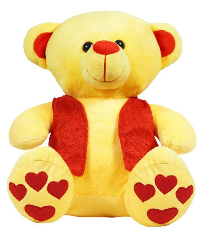 Download Ultra Yellow Teddy Bear 12 Inches with Red Jacket - Buy ...