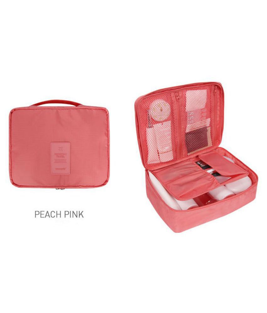 Kanha Peach Puff Multi-Pouch Cosmetic Makeup Toiletry Bag - Buy Kanha ...