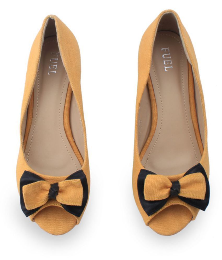 yellow heels wedges