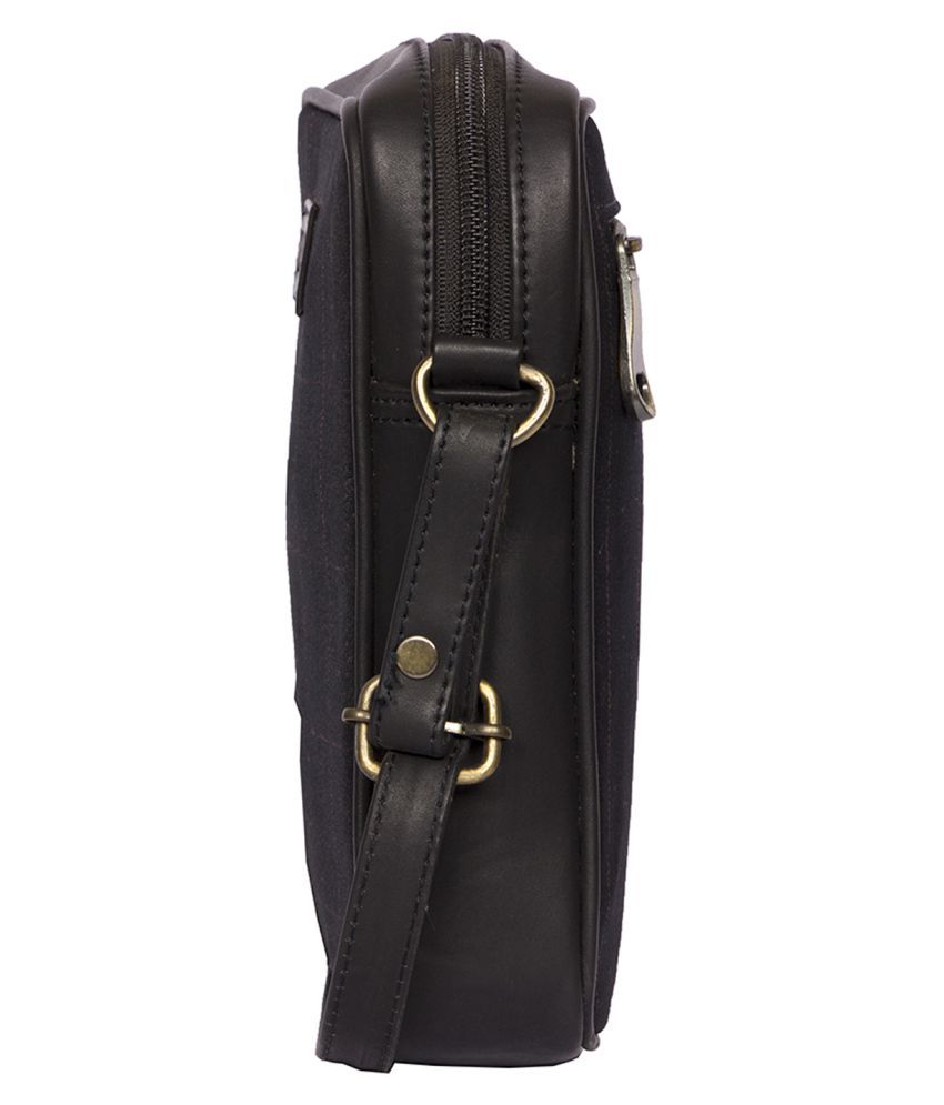 Zouk Black Jute Sling Bag - Buy Zouk Black Jute Sling Bag Online at ...