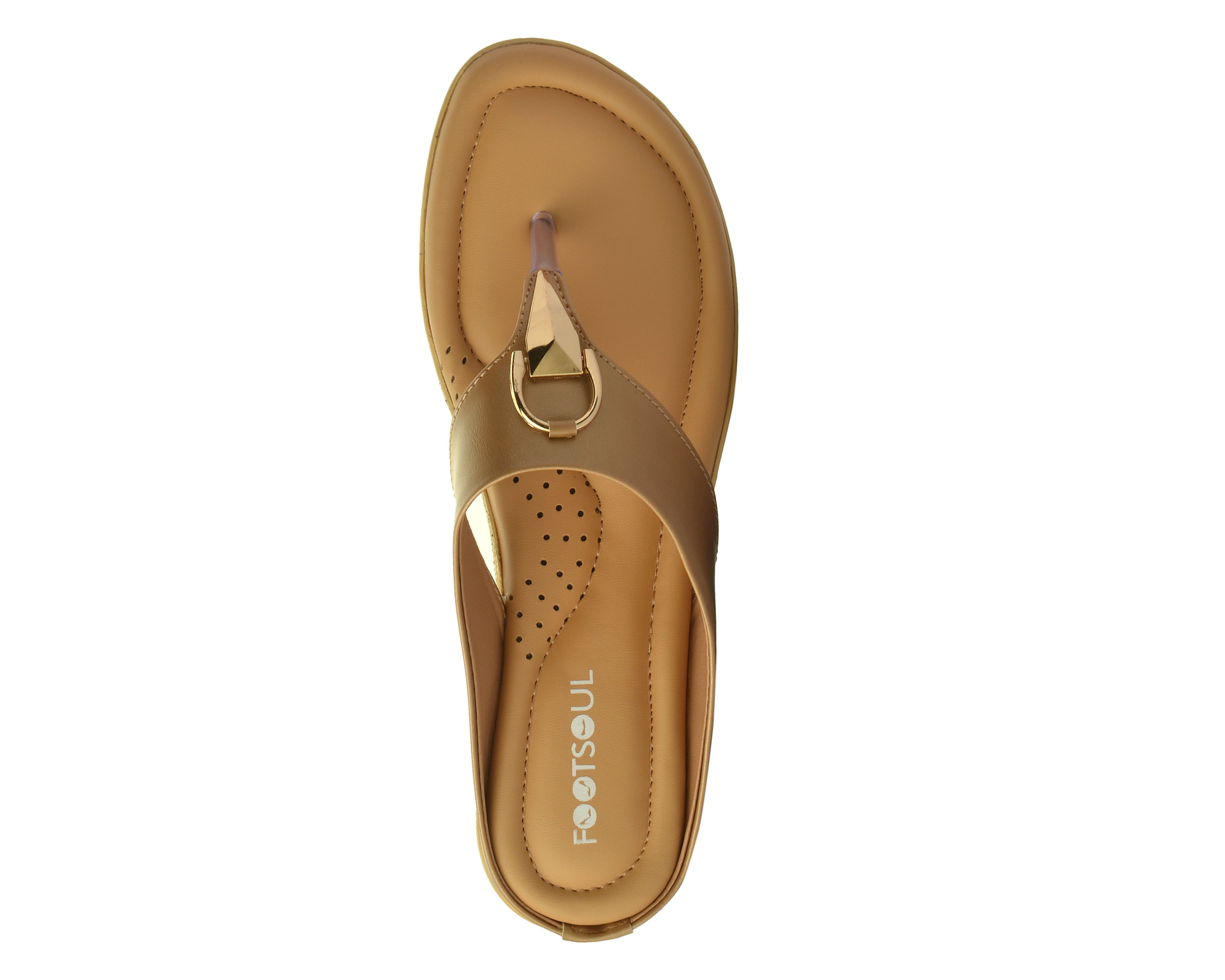 Footsoul Gold Slippers Price in India- Buy Footsoul Gold Slippers Online at Snapdeal