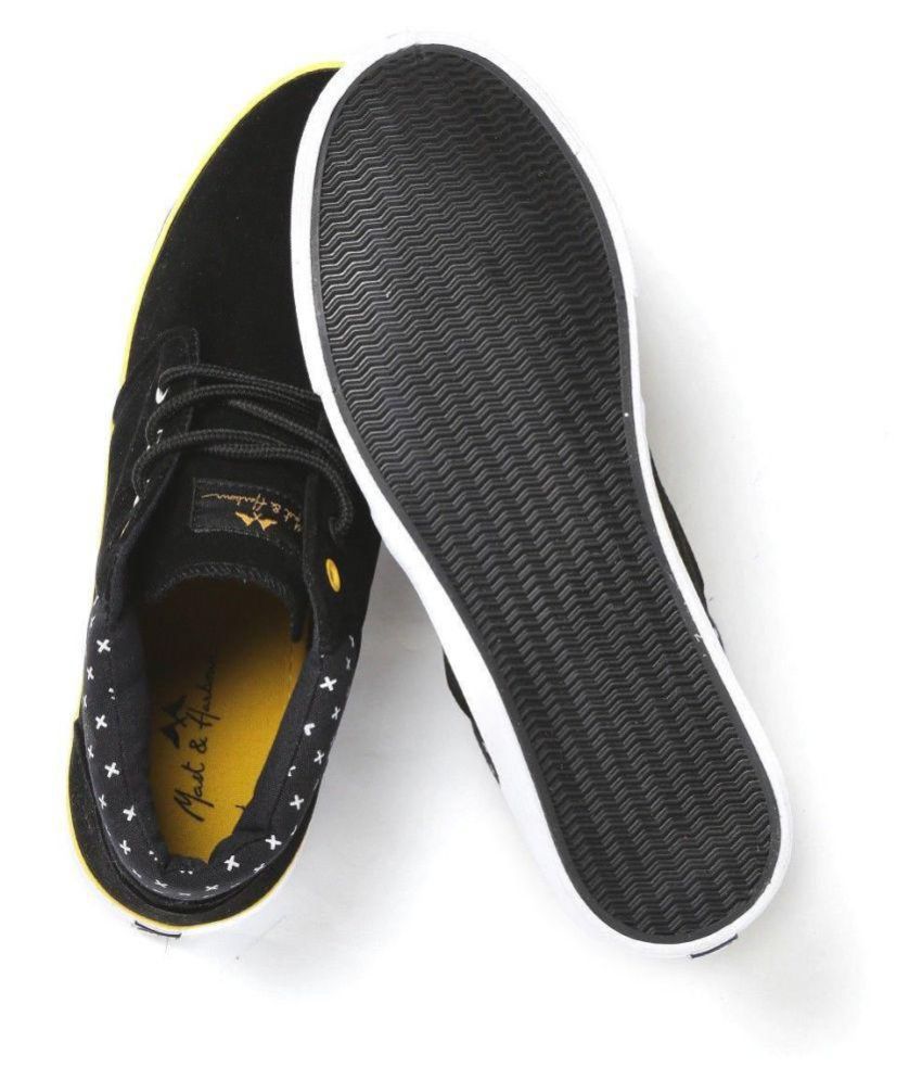 mast and harbour black sneakers