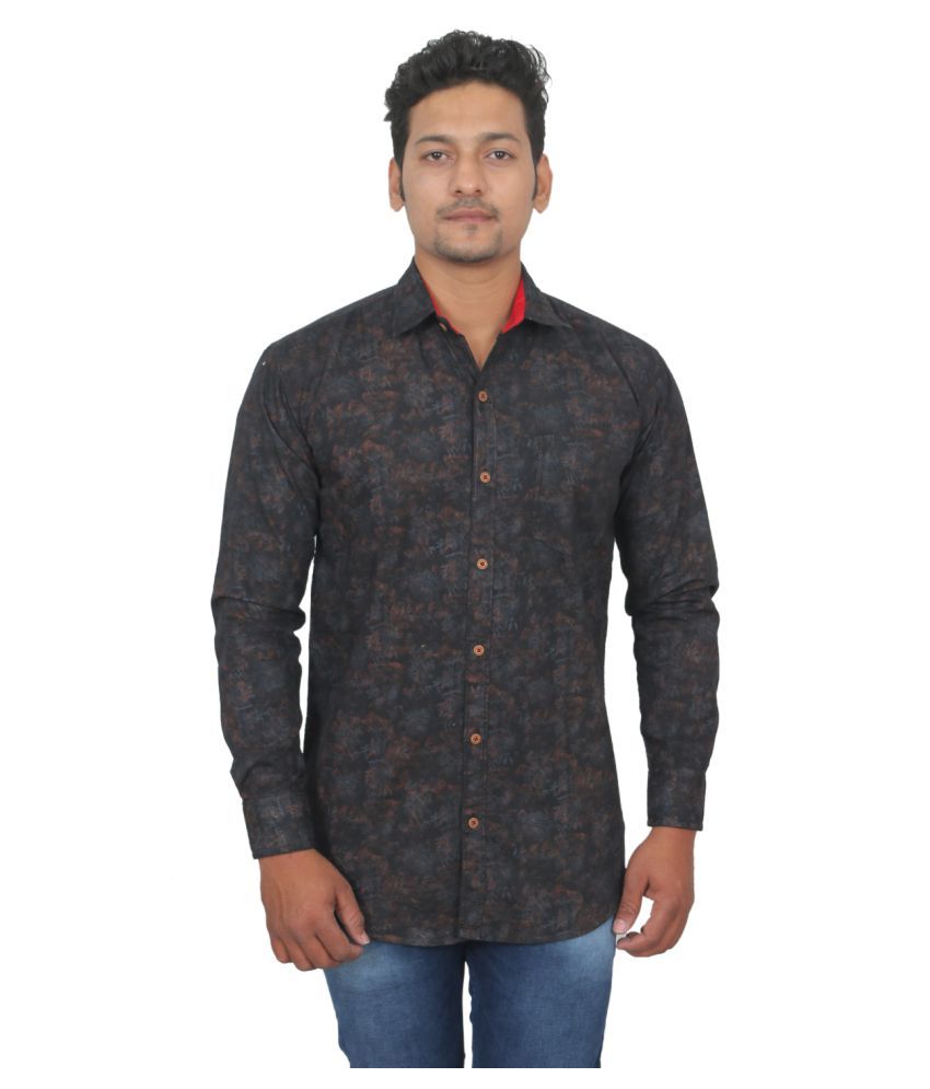 Instincts Black Slim Fit Shirt - Buy Instincts Black Slim Fit Shirt ...