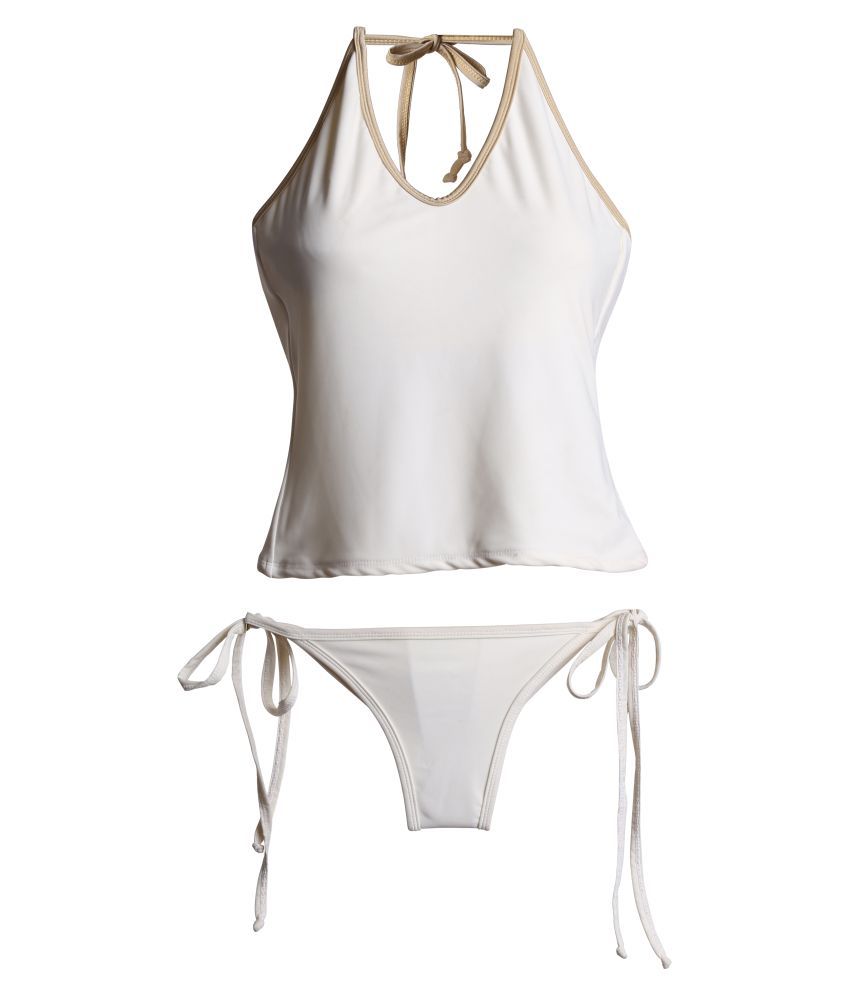 Buy Nidhi Munim Polyester White Tankinis Online at Best Prices in India