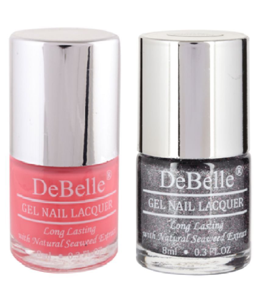     			DeBelle BeBe Kiss &Grey Glitteratti Nail Polish Multi Glossy Pack of 2 16 mL