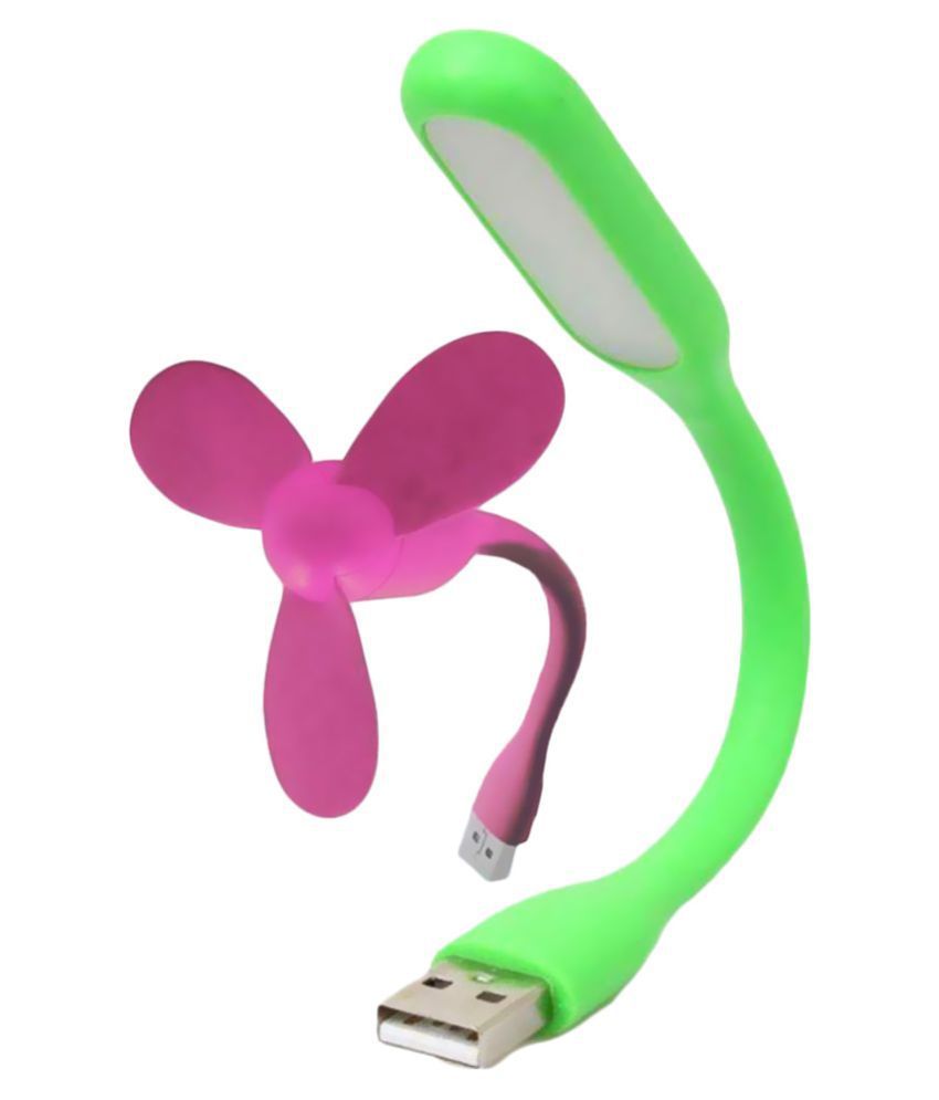 USB Light & Fan Combo Gadgets Multicoloured( Colour may vary as per