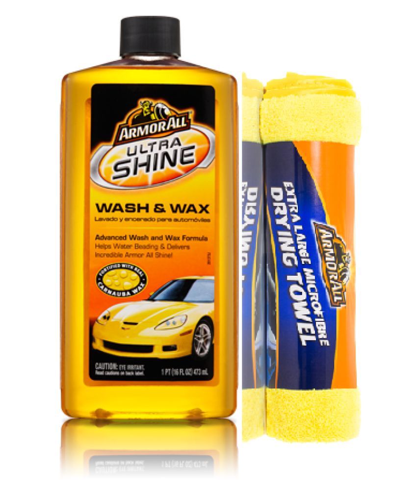 Armorall Ultrashine Wash & Wax 473ml With Armorall Xtra Large Micro 