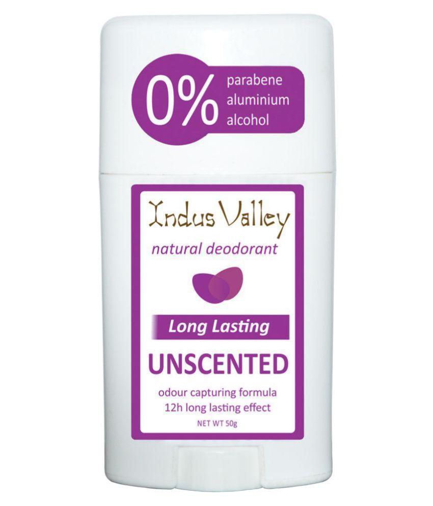 Indus Valley Unscented Deodrant For Cleaning Your Armpits Unisex Daily use Stick 50 g Pack of 1