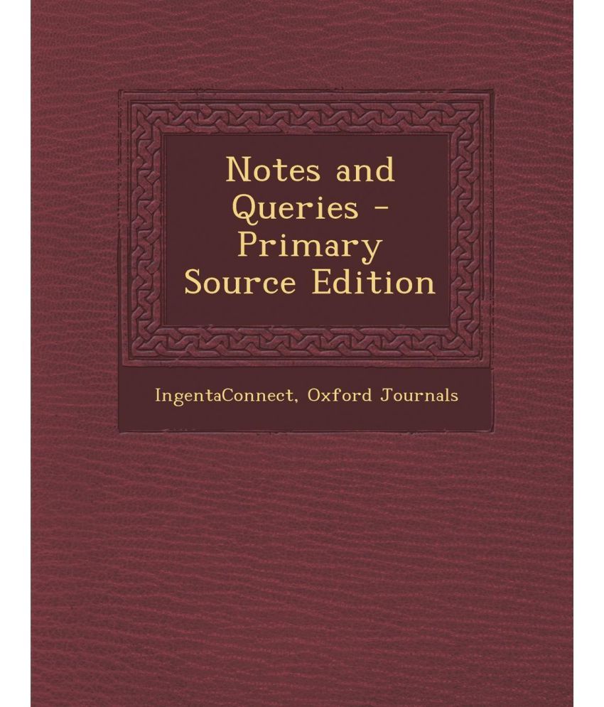 Notes and Queries Buy Notes and Queries Online at Low Price in India