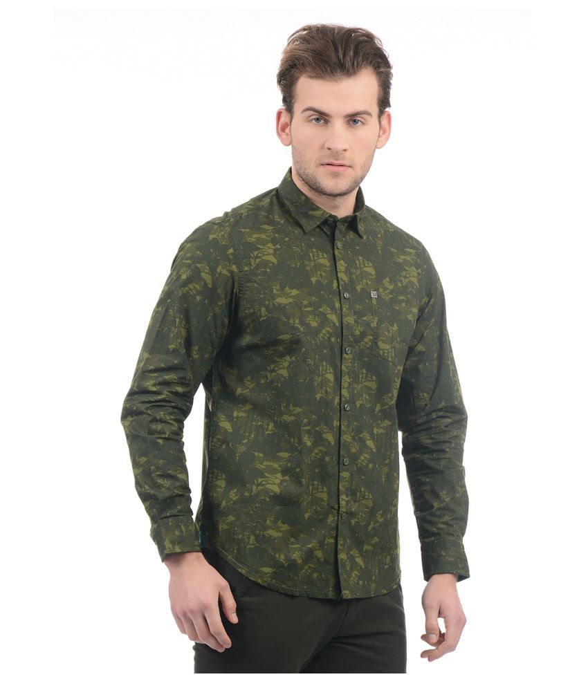 pretty green slim fit shirt