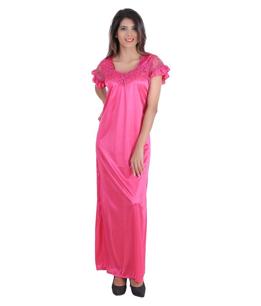Buy Glossia Satin Nighty And Night Gowns Multi Color Online At Best Prices In India Snapdeal 