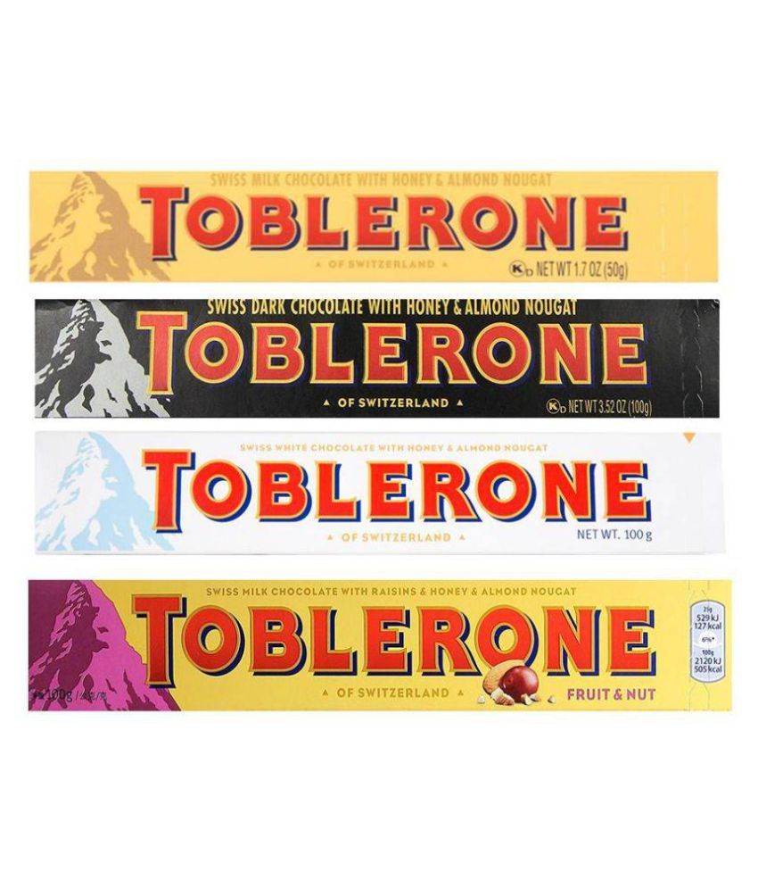 Toblerone ASSORTED 4 FLVOUR MIX Assorted Chocolates 400 gm Pack of 4