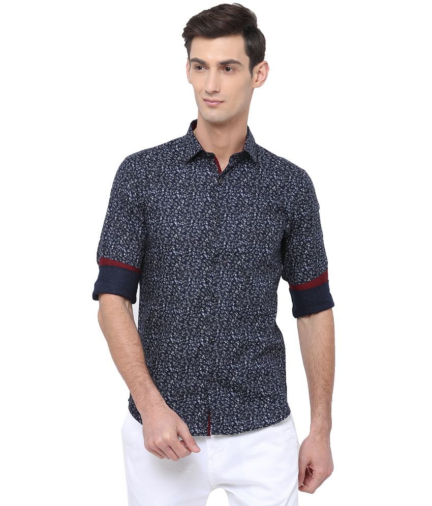     			Black Coffee Multi Slim Fit Formal Shirt