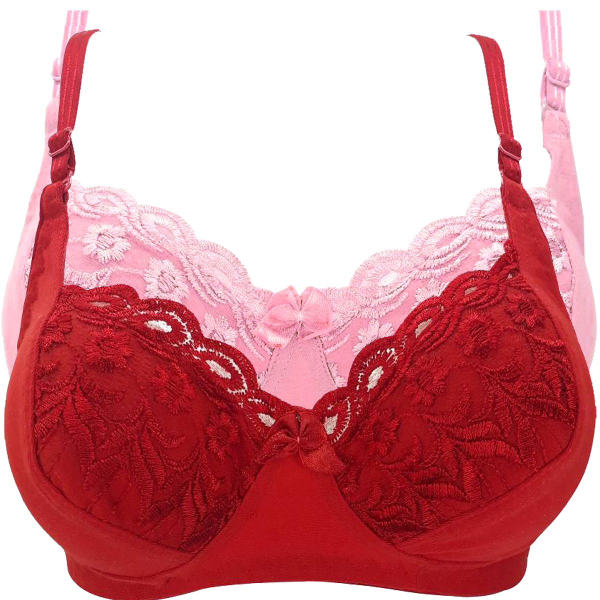 Buy Kiran Enterprises Cotton Minimizer Bra Red Online at Best Prices