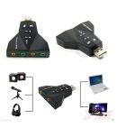WowObjects Lightweight Profession USB 2.0 3D Audio Sound Card Adapter 7.1 Channel Card Adapter Mic Speaker