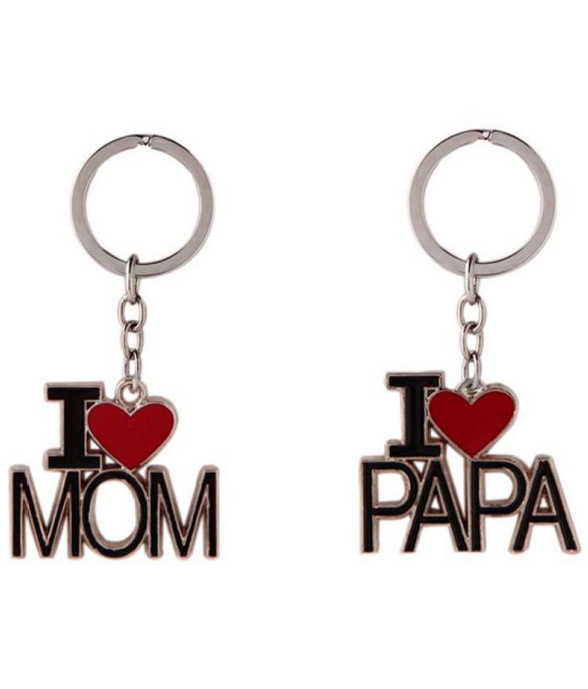     			S.S Collection Metal I Love Mom & Dad Combo Keychain