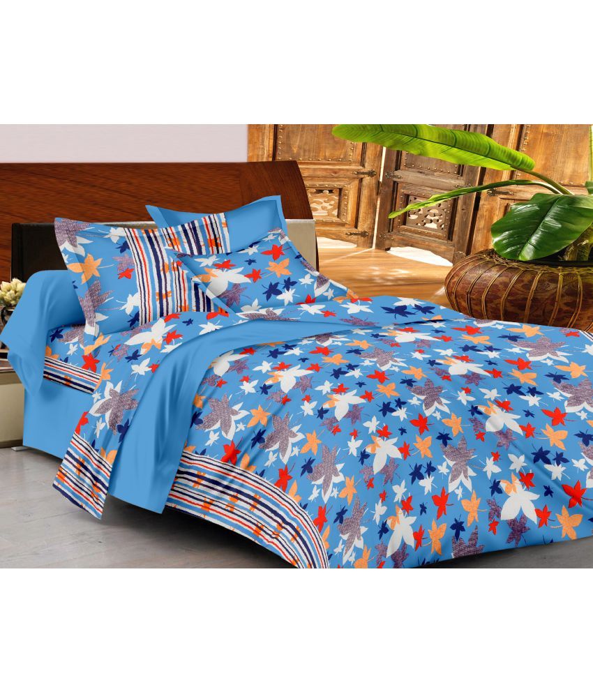 Casa Basics Cotton Double Bedsheet with 2 Pillow Covers Buy Casa