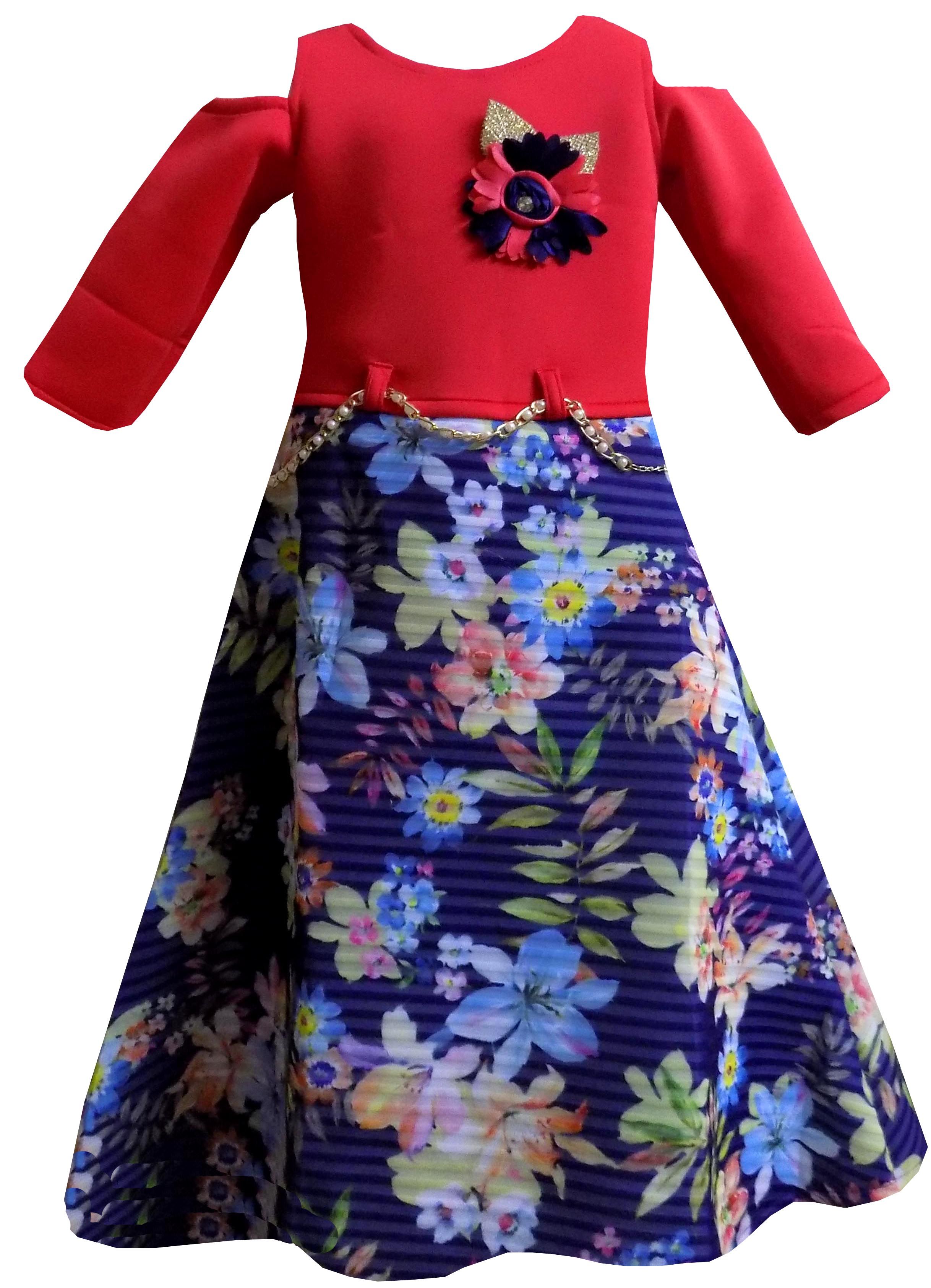 cold shoulder long frocks