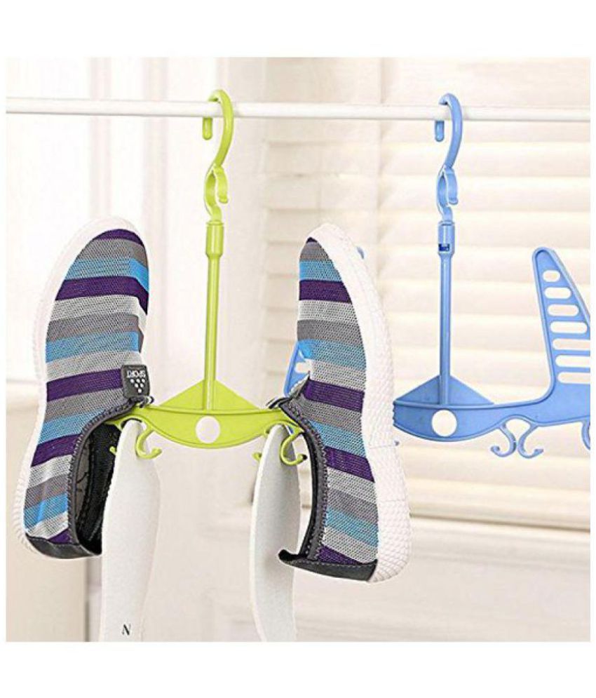 Swadec Household Plastic Drying Hanging Shoes Rack Organizer Case ...