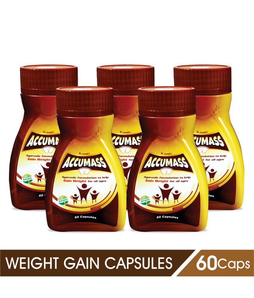     			Accumass Weight Gain Capsules 60Caps, Pack of 5 (Ayurvedic Weight Gainer for Men & Women)