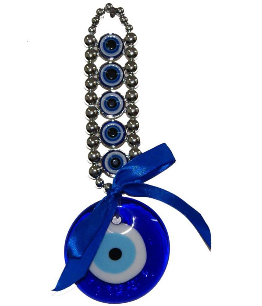     			Arina Collection Evil Eye Fengshui Hanging With 5 Elephants - Blue