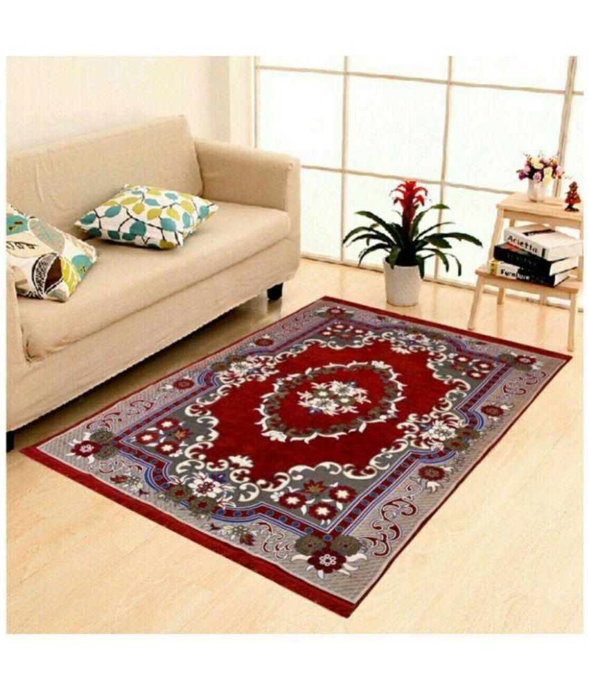 Angel Home Multi Velvet Carpet Traditional 5X7 Ft. - Buy Angel Home ...