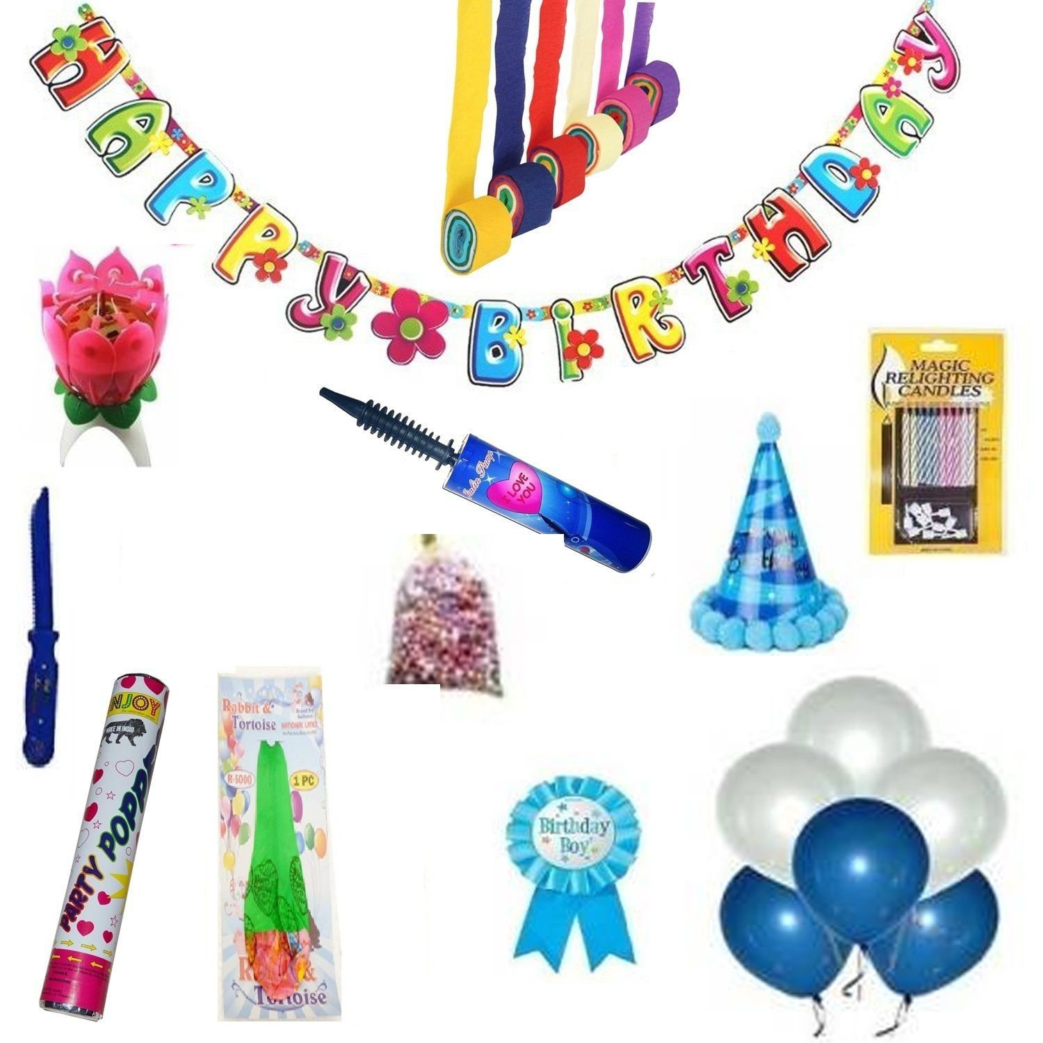 Baby Boy Birthday Decorations Complete Set Of 81 Pcs That Can