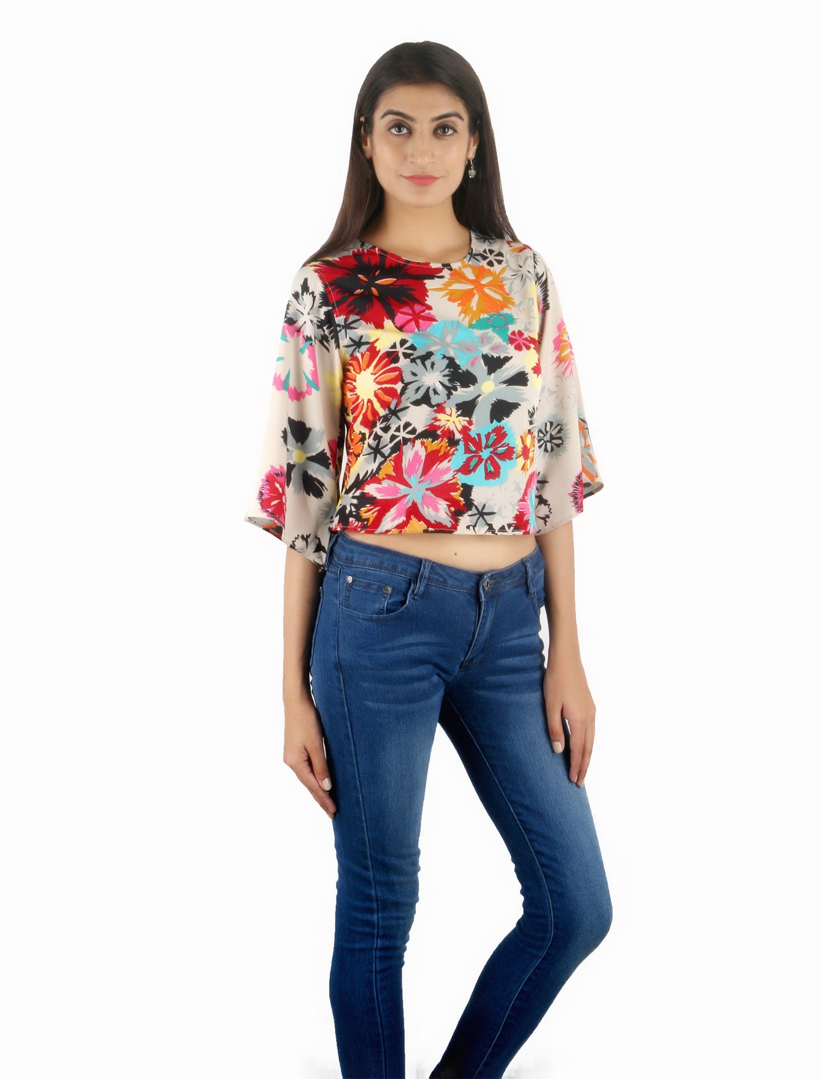 STakriti1 Poly Crepe Crop Tops - Multicolor - Buy STakriti1 Poly Crepe ...