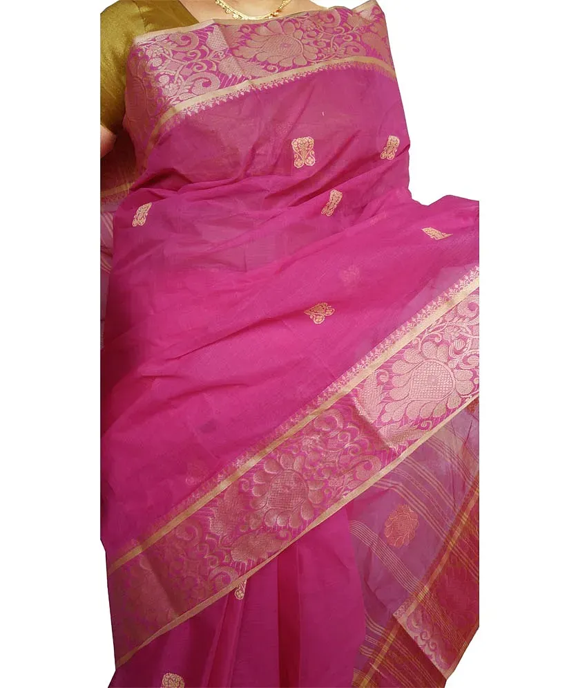 Buy Bong Style Dhaniakhali Tant Block Print @ Best Price In India |  www.bongstyle.com