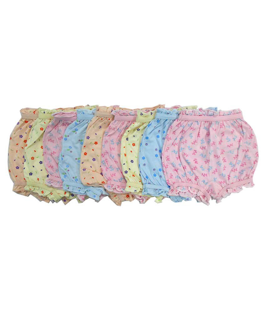     			Tahiro Multicolour Printed  Cotton Baby Bloomers  - Pack Of 9