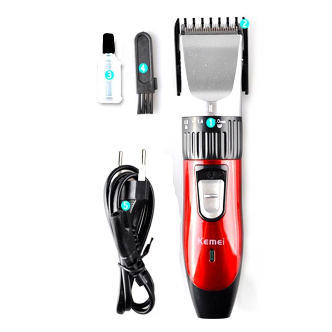 evited Rechargeable Kemei Hair Beard Trimmer ( Red ) Buy evited