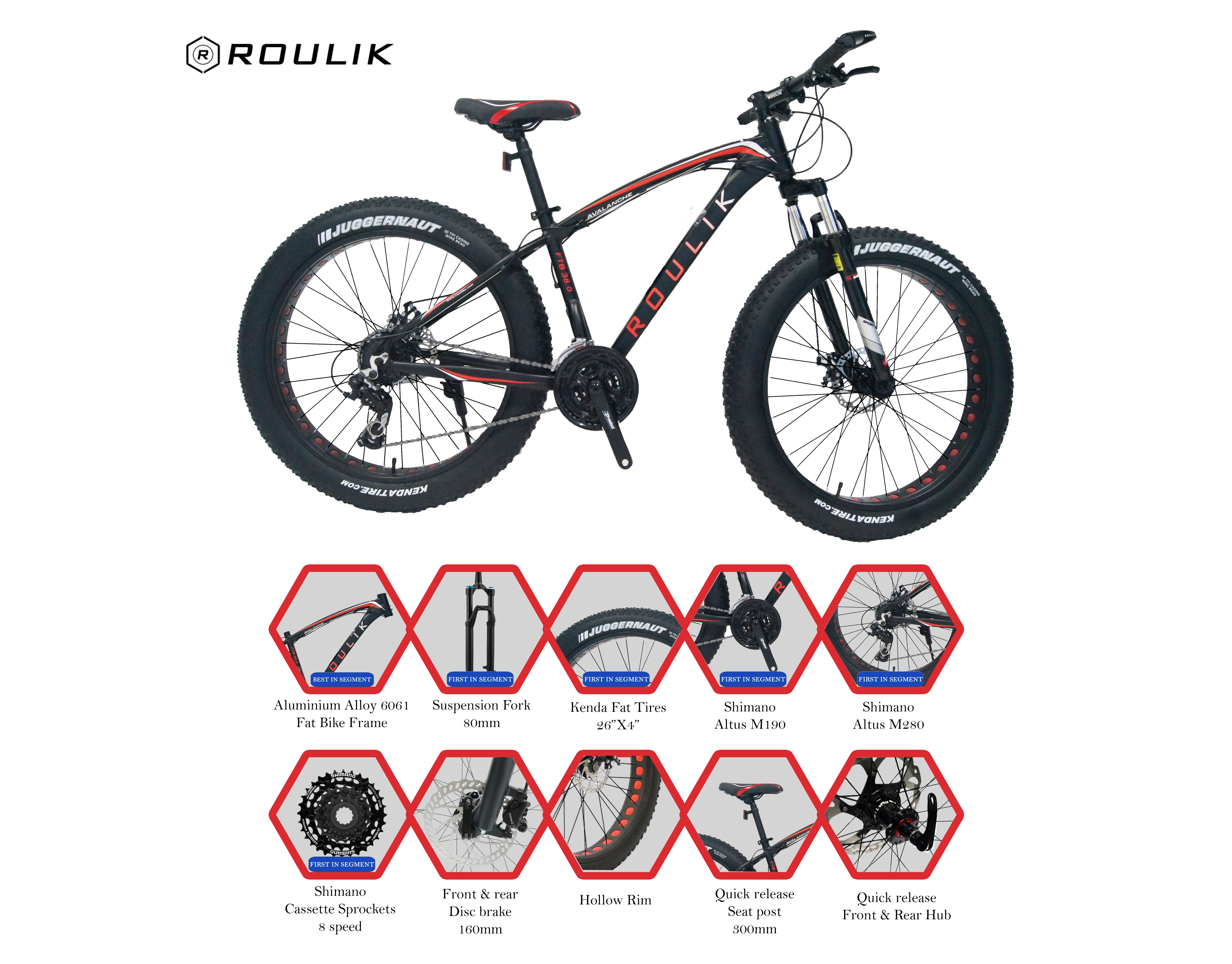 ROULIK Avalanche 38.0 Red 66.04 cm(26) Comfort bike Bicycle Adult ...