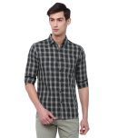 Black Coffee 100 Percent Cotton Slim Fit Checks Men's Casual Shirt - Green ( Pack of 1 )