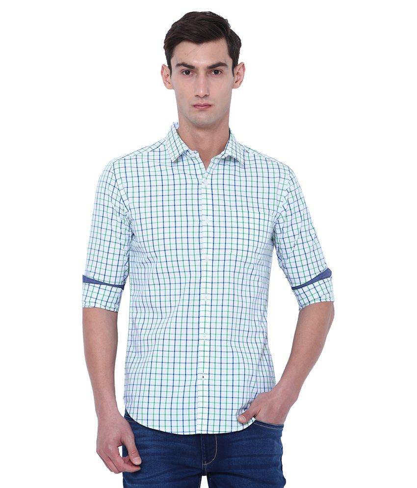     			Black Coffee White Slim Fit Shirt