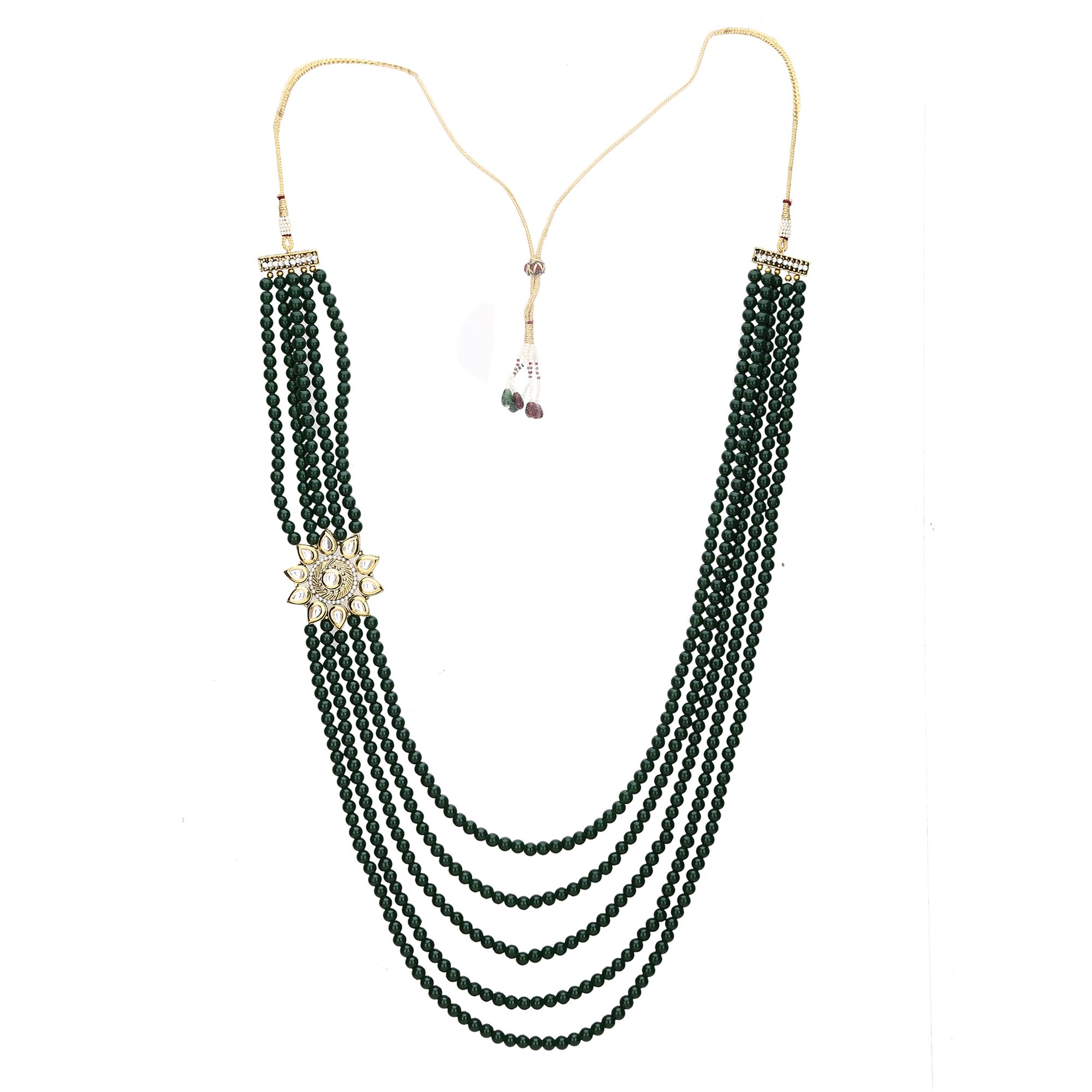 Sanjog Embellished Green Pearl Dulha 