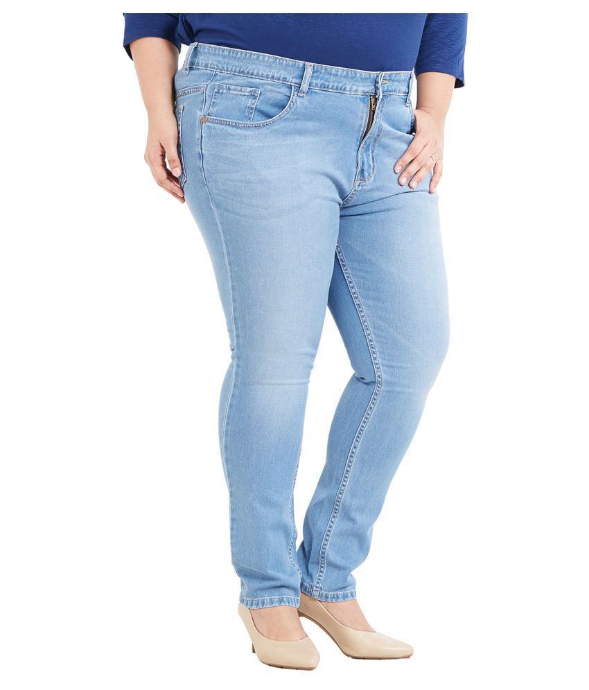 plus size blue jeans