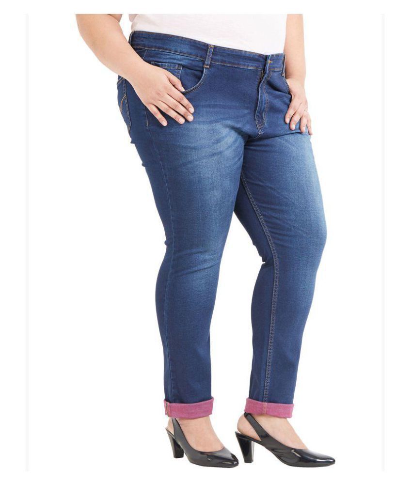 Buy Zush Cotton Plus Size Blue Jeans Online At Best Prices In India