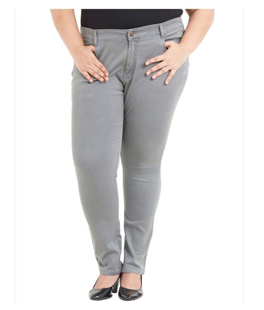 plus size grey trousers