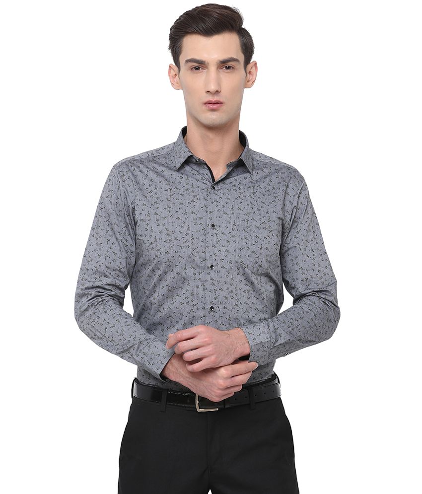     			Black Coffee Multi Slim Fit Formal Shirt