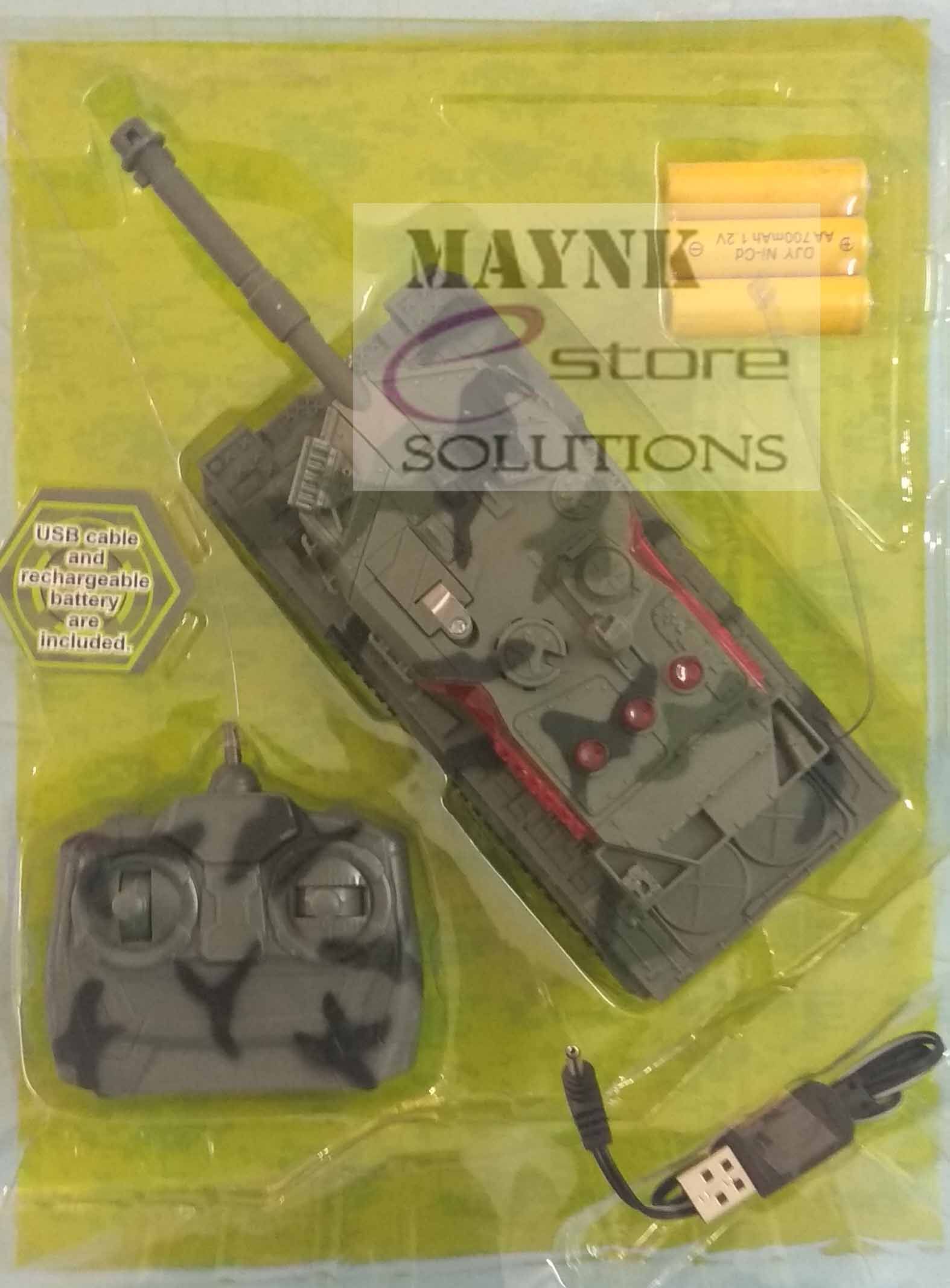 Rechargeable Remote Controlled Tank with Lights and sound 360 degree