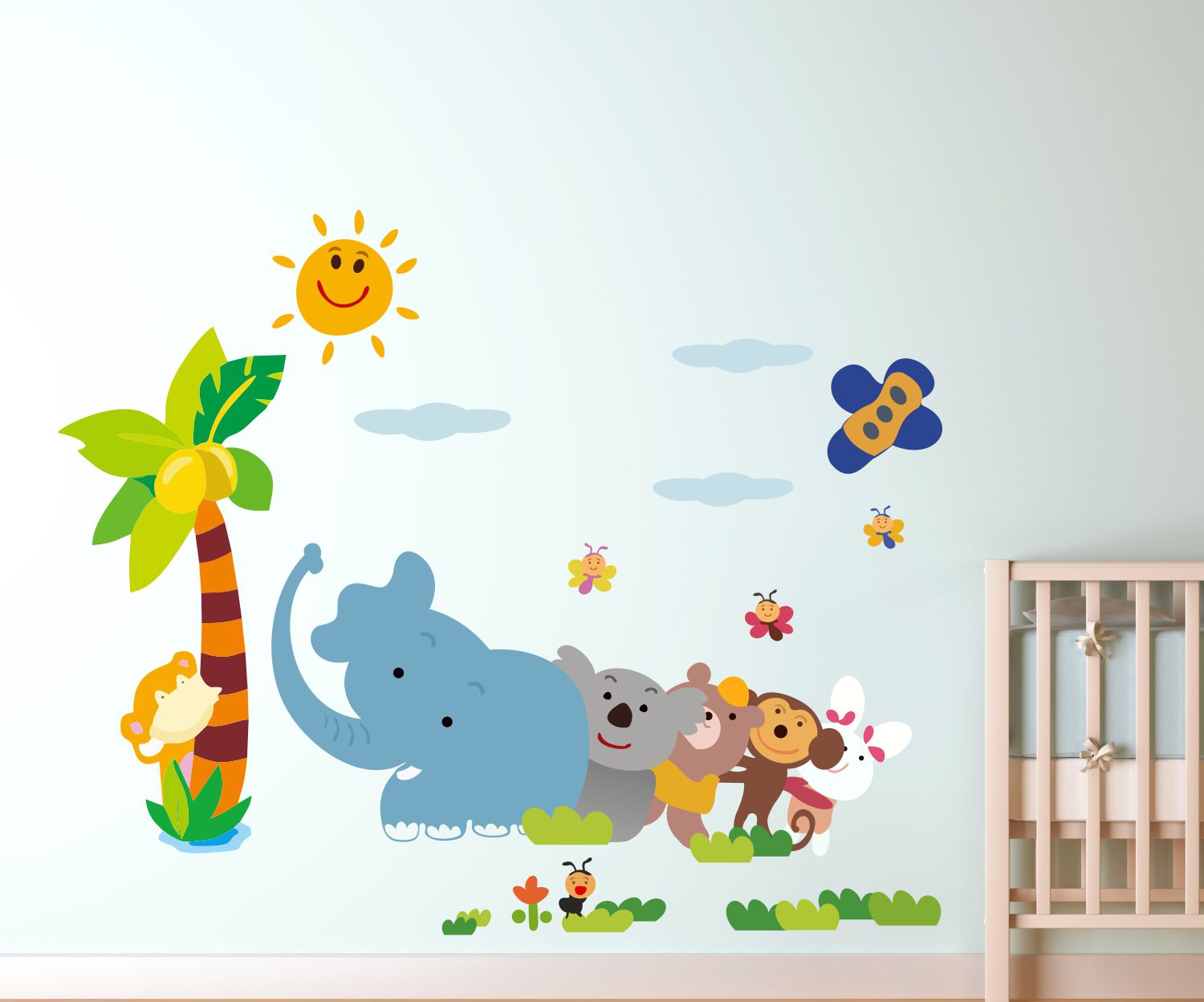 Creatick Studio Jungle Cartoons Cute Animals Animals Animals PVC 3D Sticker  - Buy Creatick Studio Jungle Cartoons Cute Animals Animals Animals PVC 3D  Sticker Online at Best Prices in India on Snapdeal