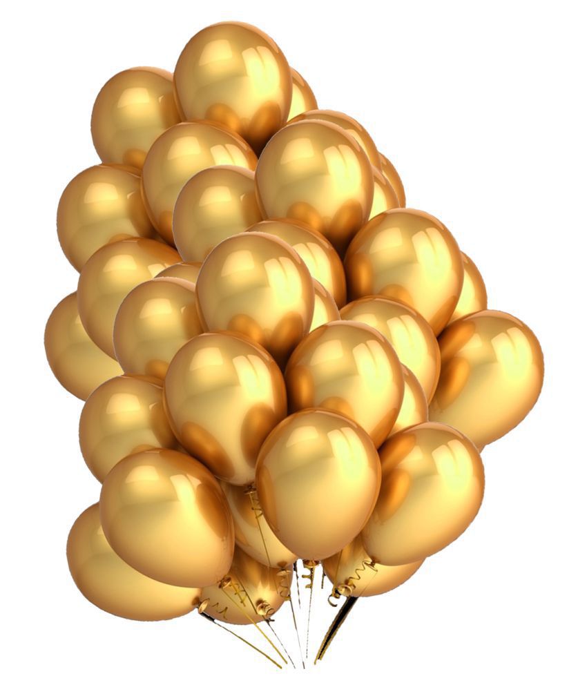 Golden Metallic Balloons set of - 50Pcs (9-12inch) perfect ...