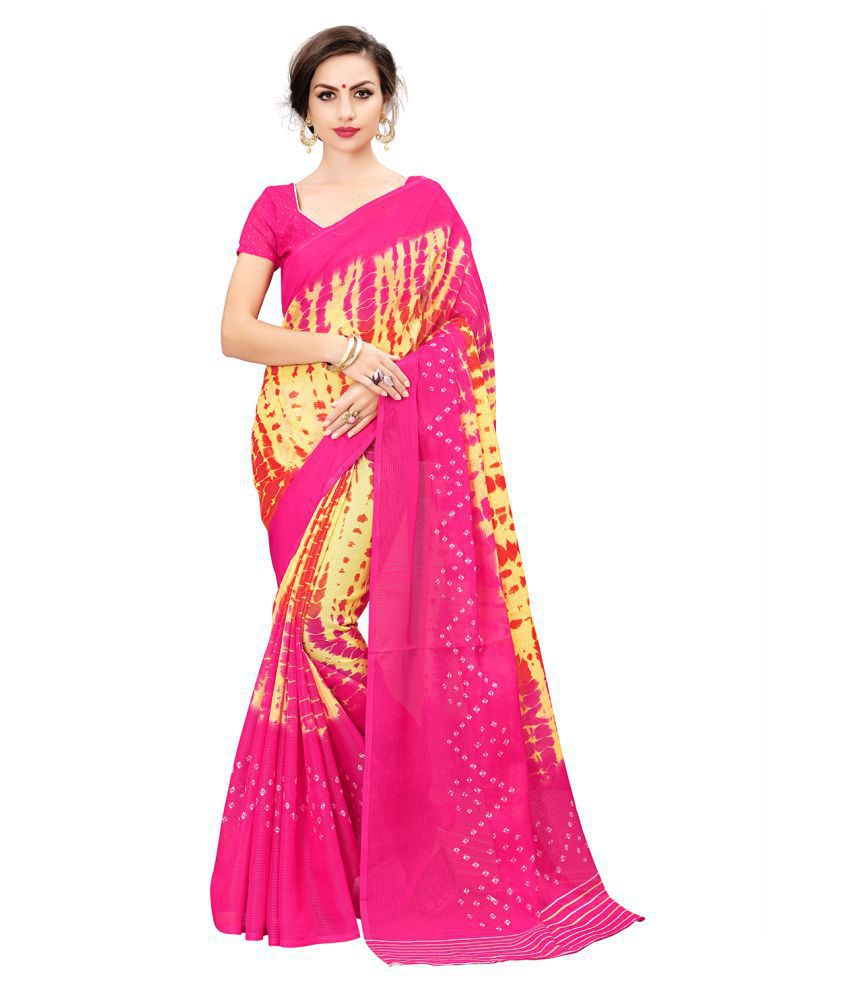 Dressy Pink Moonga Silk Saree - Buy Dressy Pink Moonga Silk Saree ...