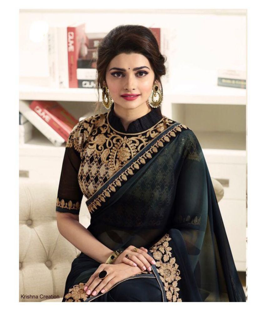 Wedding Silk Saris Multicoloured Georgette Saree - Buy Wedding Silk ...
