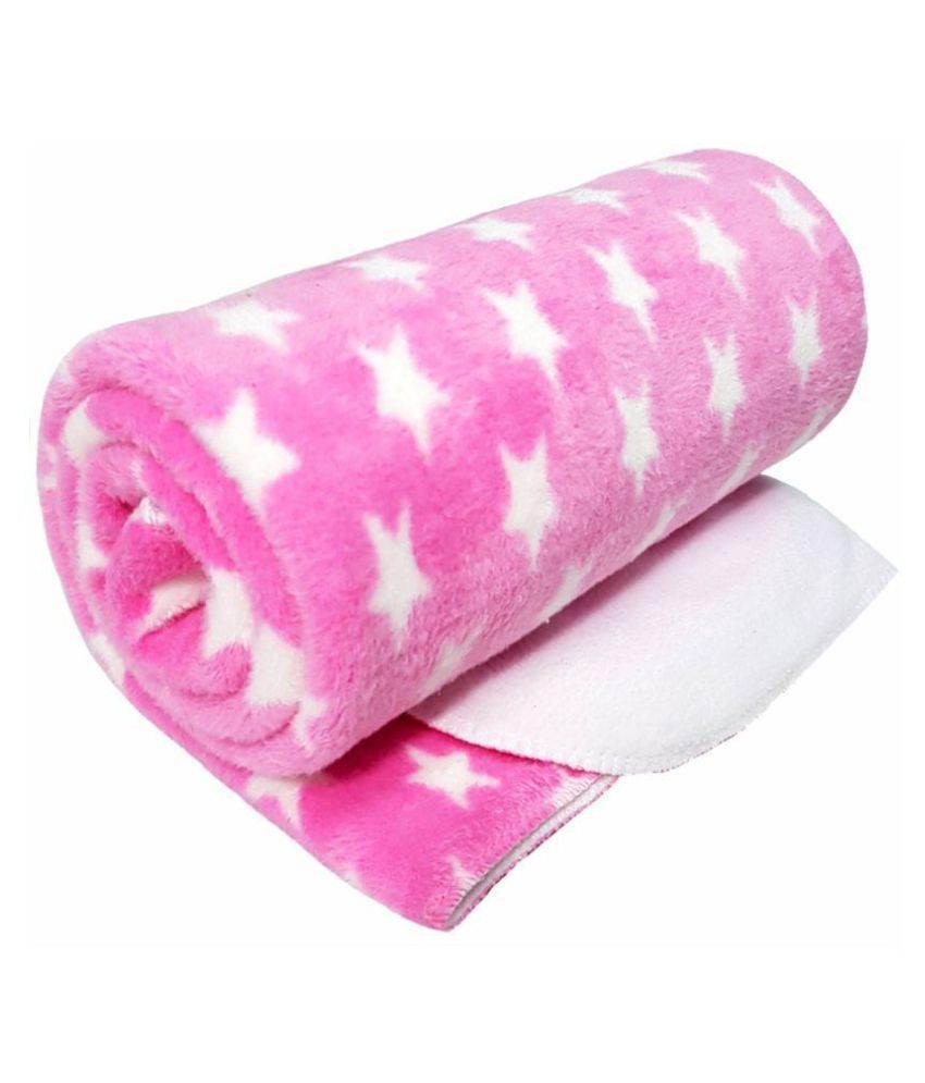     			Brandonn - Pink Flannel Baby AC Blanket (Pack of 1)