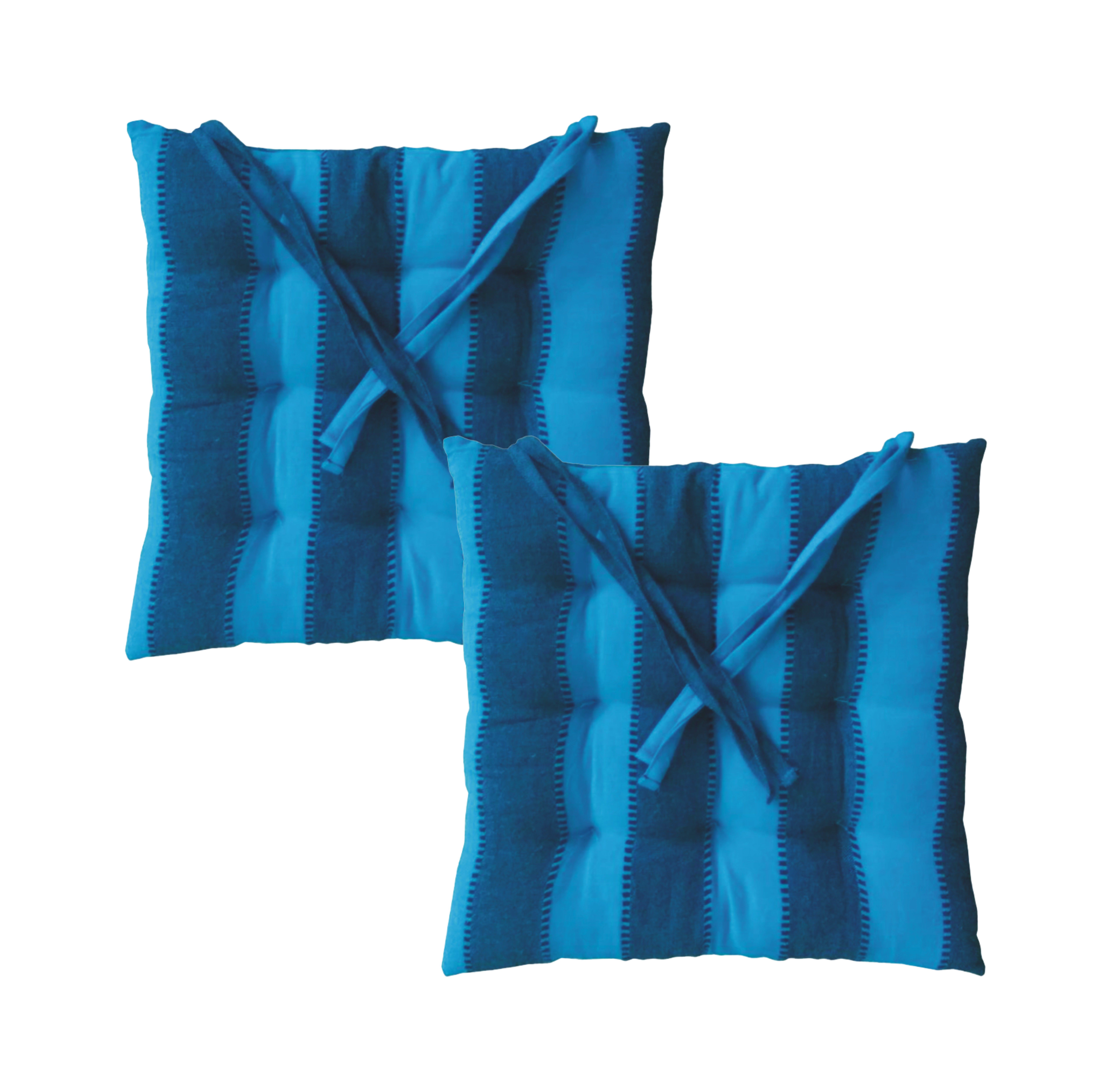     			SBN New Life Style Set of 2 Blue Cotton Chair Pads