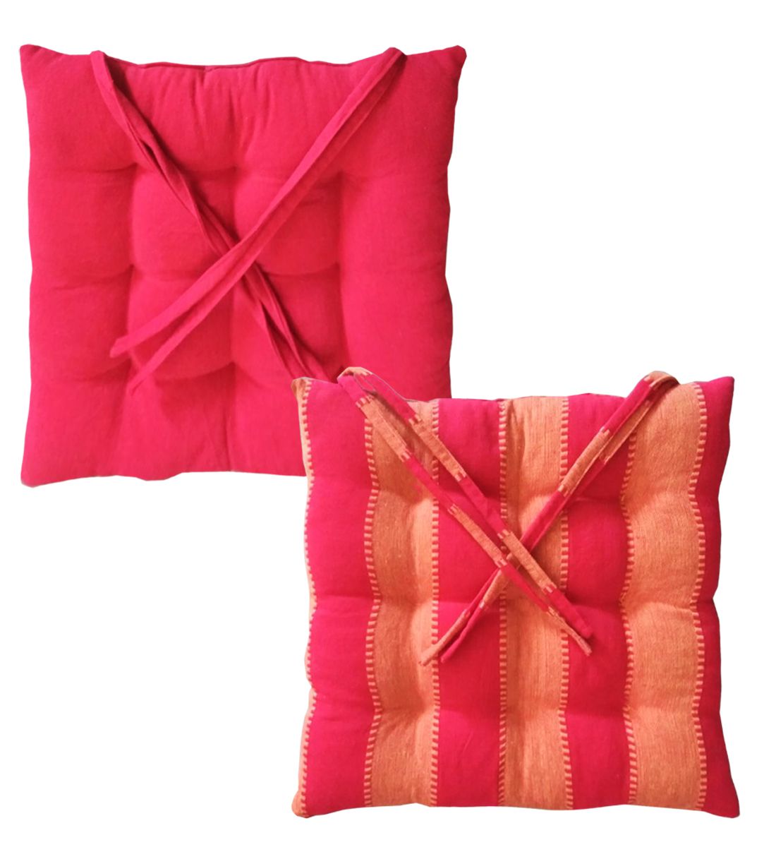     			SBN New Life Style Set of 2 Red Cotton Chair Pads