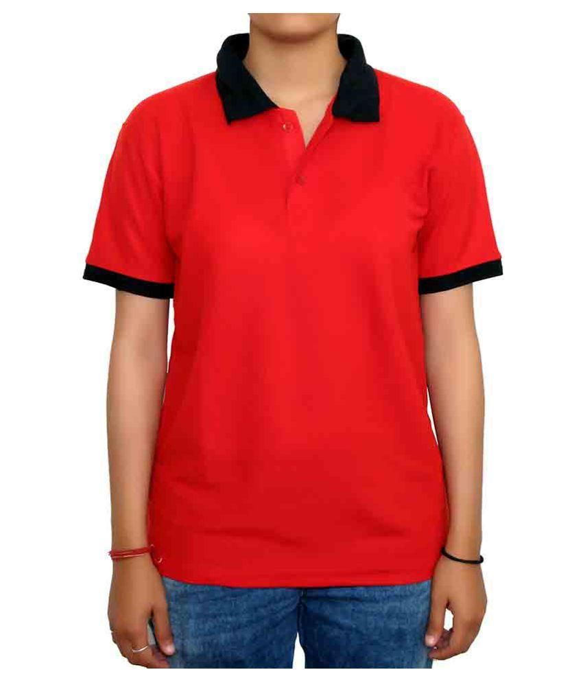 Buy KOODDIES Poly Cotton Red Polos Online at Best Prices in India