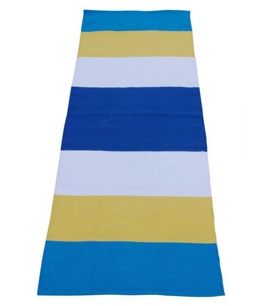 Ryan Premium Rubber coating Stripes attractive Cotton Yoga/Exercise Mat Multi color 0.3 mm Yoga
